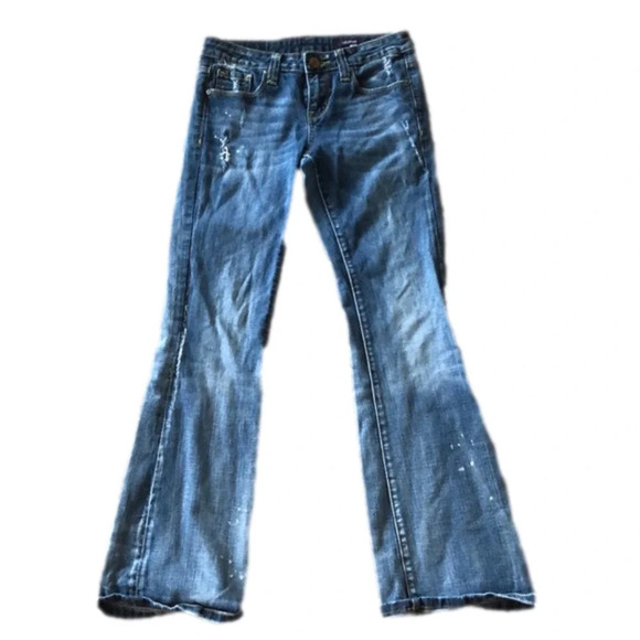 Vigoss women’s distressed flare leg jeans - Picture 1 of 12